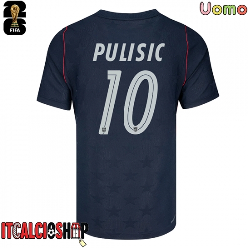 Stati Uniti Christian Pulisic #10 Seconda Maglia Mondiali 2026 Manica Corta